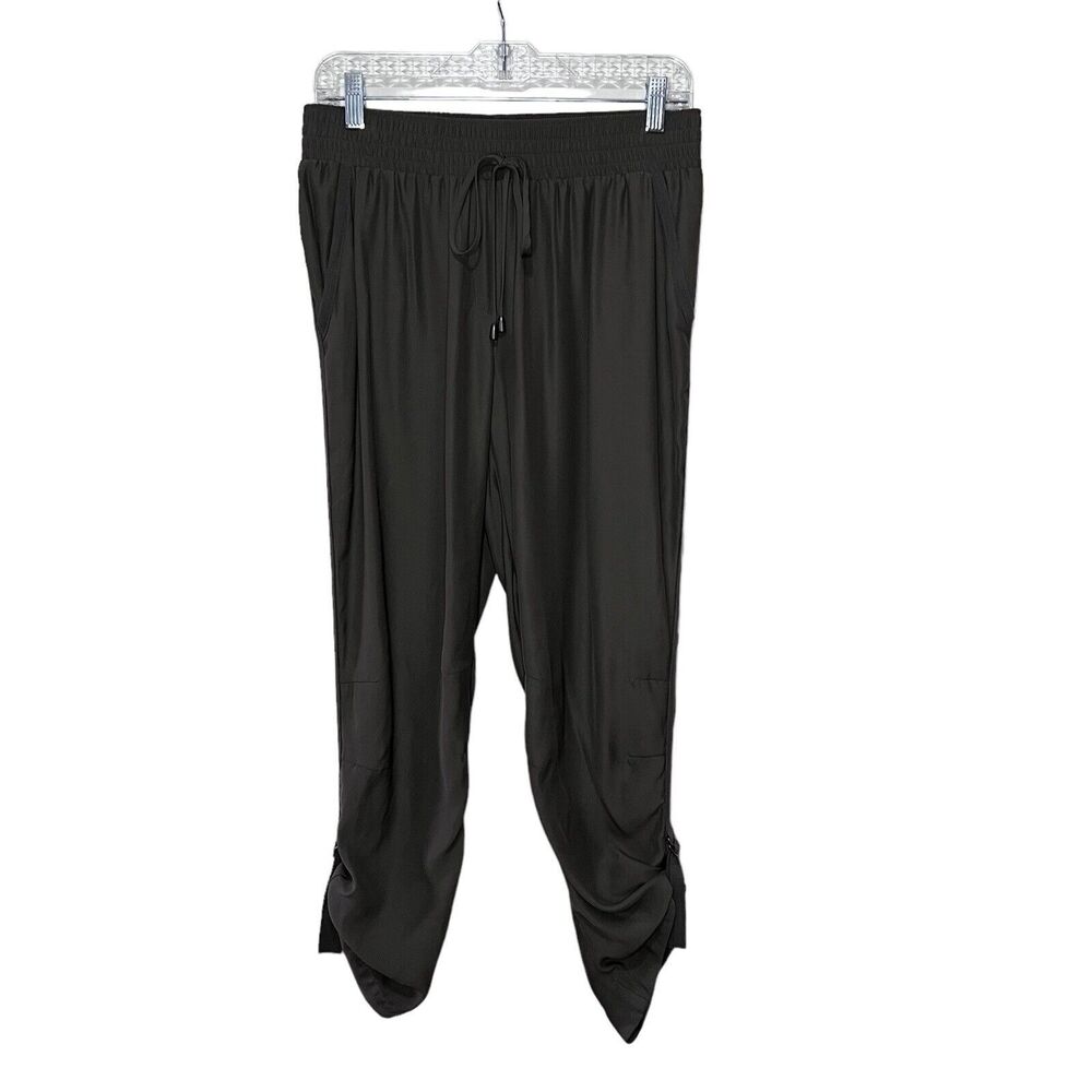 Picadilly Canada Women Green Slinky Casual Utility Joggers/Lounge Pants Size 10
